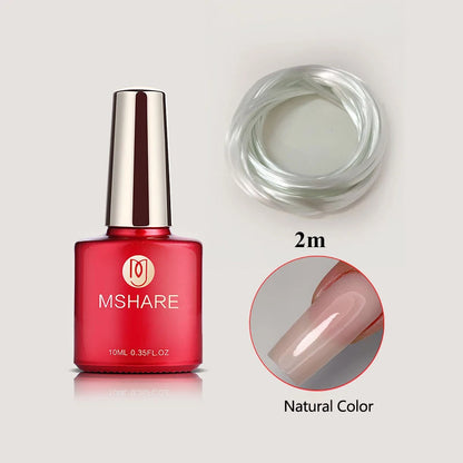 MSHARE Fiberglass Nails Builder Nail Extension Gel Set Fiber for Nail Extension Fibernails Nail Form Acrylic Tips Nail Salon 2m