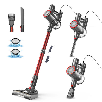 I8 Corded Vacuum Cleaner 23Kpa 600W Stick Vacuum Cleaner With 20ft Line Free-Stand 6 in 1 Handheld Vacuum for Household Cleaning