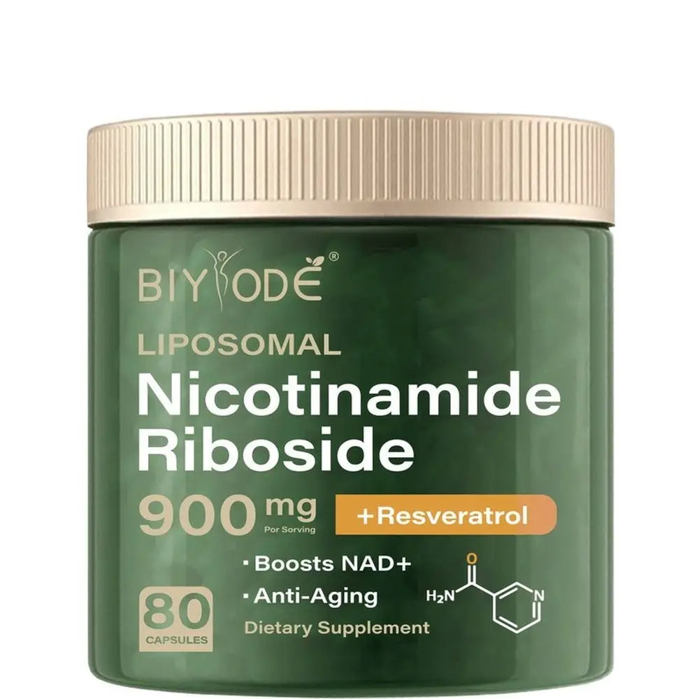 BIYODE Liposomal Nicotinamide Riboside Capsules with NAD+ Boost and Quercetin Phytosome and Trans-Resveratrol 80 Capsules