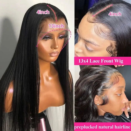 Ready To Wear Brazilian Bone Straight Glueless Wigs 13x4 13x6 HD Lace Front Human Hair Wig Pre Plucked Hair 5x5 Lace Closure Wig Merit Sell