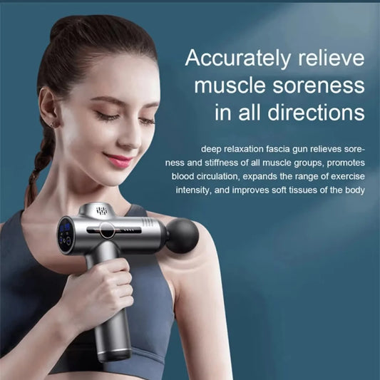 Deep Muscle Massage Gun Portable, Fascia Vibration Gun for Body Neck Back Relaxation, Fitness Slimming Tool