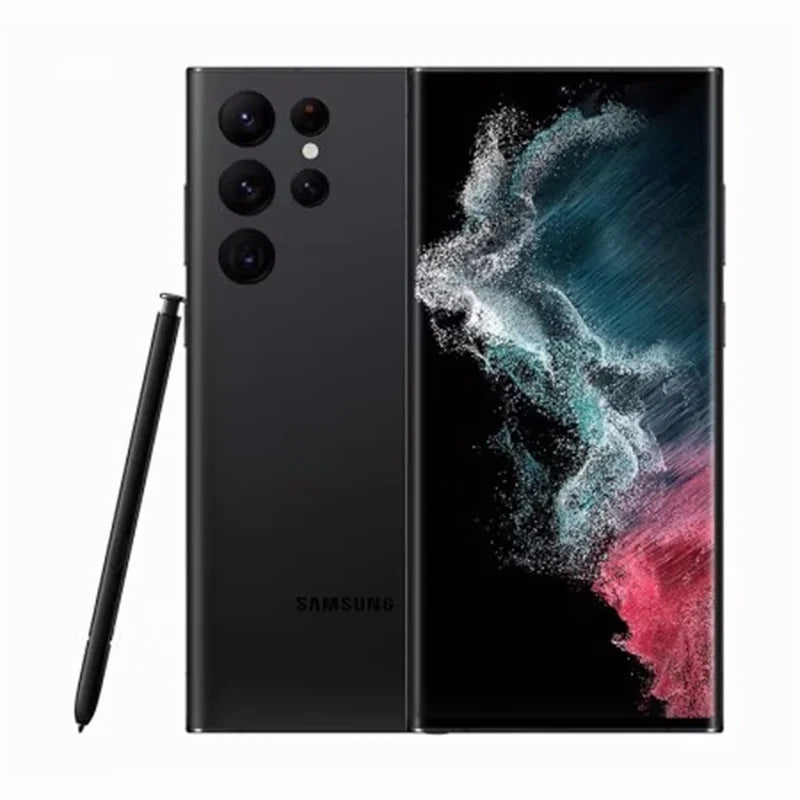 Samsung Galaxy S22 ultra s22u 5G s908u1 s908u s908B/DS 108mp 8 RAM 128/256/512GB, 5000mAh, 6.8 inch, Snapdragon 8, cell phone - Merit Sell