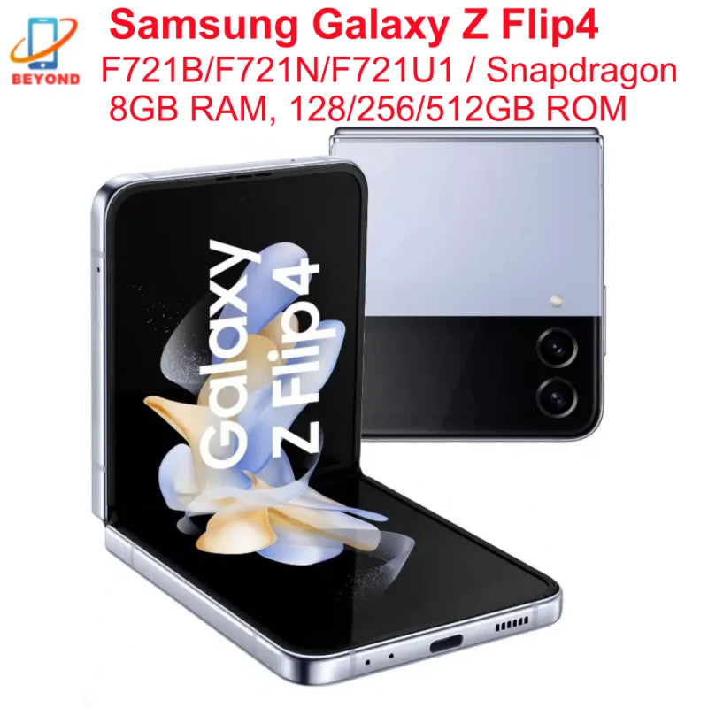 Samsung Galaxy Z Flip4 Z Flip 4 5G F721N F721U1 F721B 6.7" 8GB RAM 128/256GB ROM NFC Snapdragon Foldable Original 99% New Phone - Merit Sell