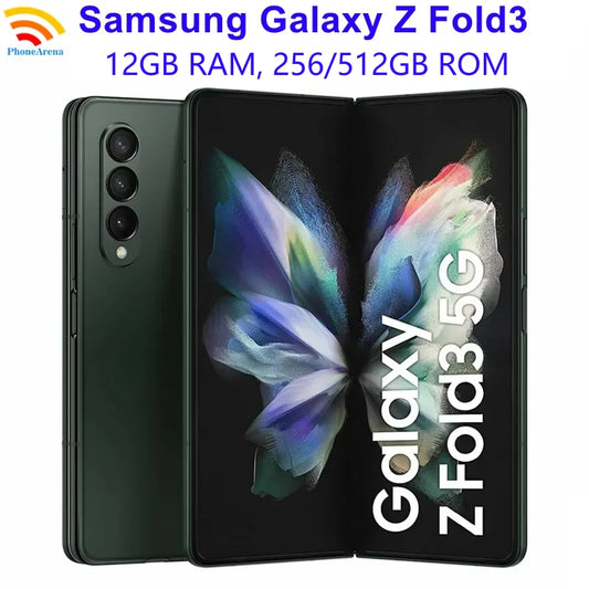 Samsung Galaxy Z Fold 3 Fold3 5G F926B F926U1 F926N 7.6" Foldable 12GB 256/512GB NFC Snapdragon Original 99% New Cell Phone - Merit Sell