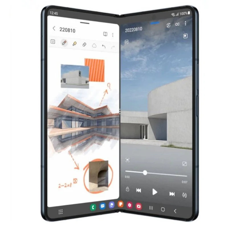 Samsung Galaxy Z Fold 4 Fold4 5G F936B F936N F936U1 7.6" AMOLED 12GB RAM 256/512GB ROM Snapdragon NFC 99% New Cell Phone - Merit Sell