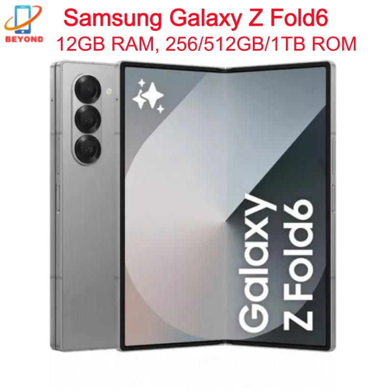 Samsung Galaxy Z Fold 6 Fold6 5G F956B F956U1 Original 7.6" AMOLED 12GB+256/512GB/1TB ROM Snapdragon NFC 99% New Cellphone - Merit Sell