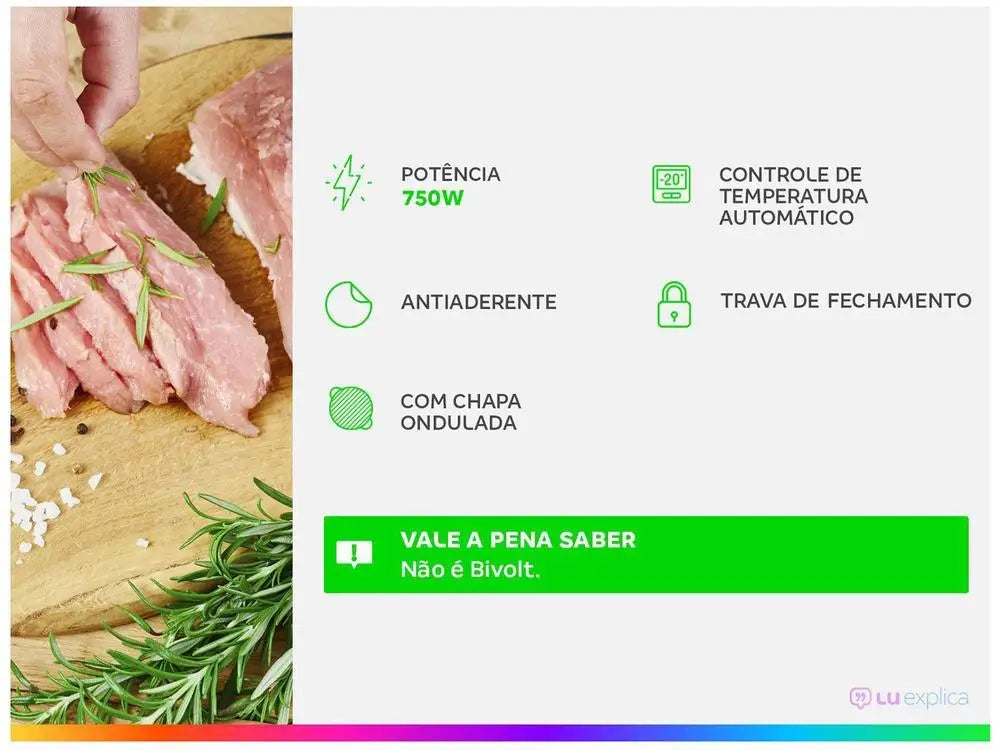 Sandwiches Mondial Fast Grill S-12 Black 750W - 220V - Merit Sell