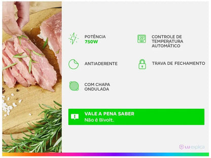 Sandwiches Mondial Fast Grill S-12 Black 750W - 220V - Merit Sell