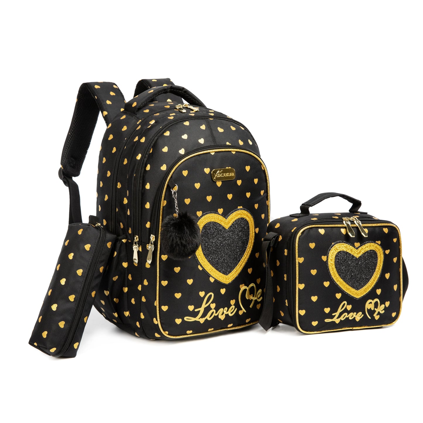 School Backpacks for Girls Backpack with Lunch Bag Pencil Case Elementary Primary Backpack for Teen Girls