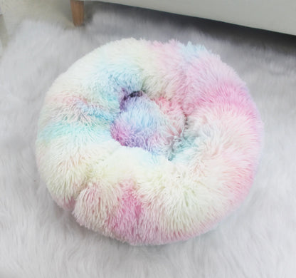 Plush Pet Nest Winter Cat Nest Dog Nest Warm Detachable and Washable Round Cat Nest Pet Bed Seasonal Universal Decoration Home
