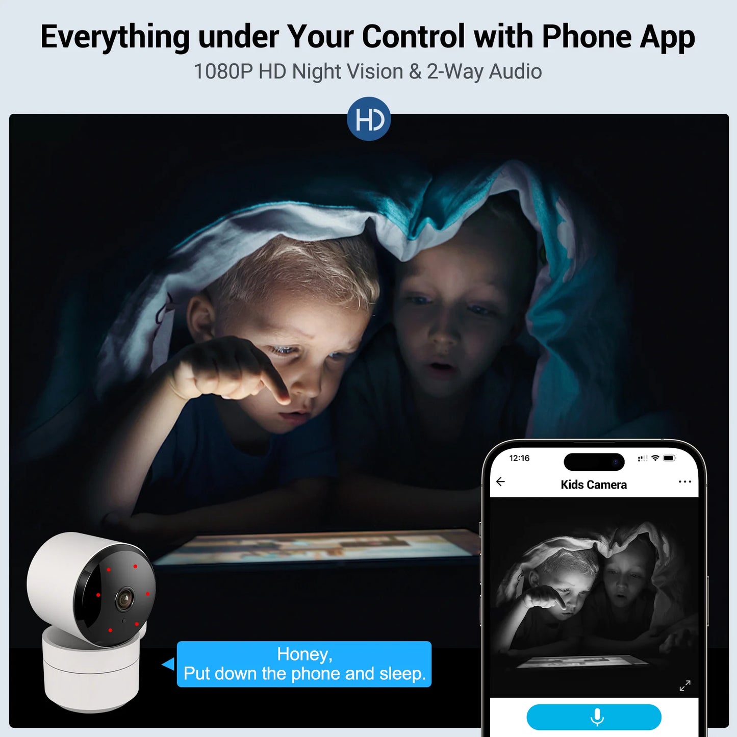 Amorom 2MP Wifi TUYA Camera Smart Cloud PTZ IP Camera Night Vision  Indoor Surveillance Cam For Yard Ai Detect P2P Video Monitor