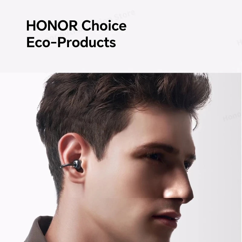 HONOR Choice LCHSE Ear Clip Earphone ENC Wireless Earbuds Bluetooth 5.3 Dual-Connection Open Ear Headphone 36 Hours Battery