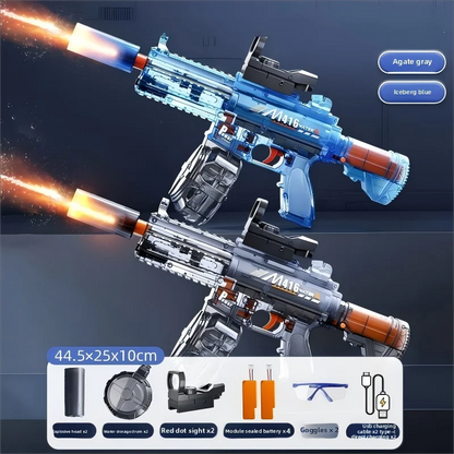 Kids Electric Water Gun with Sound & Lights - Tactical Assault Rifle Toy for Outdoor Games, Pool Beach Summer Fun Ages 8-12