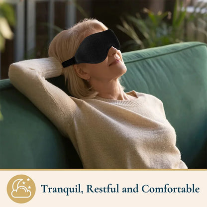 3D Eye Mask Adjustable Suitable for Men and Women with No Pressure on the Eyes Breathable and Light Blocking Eye Mask Black - Merit Sell