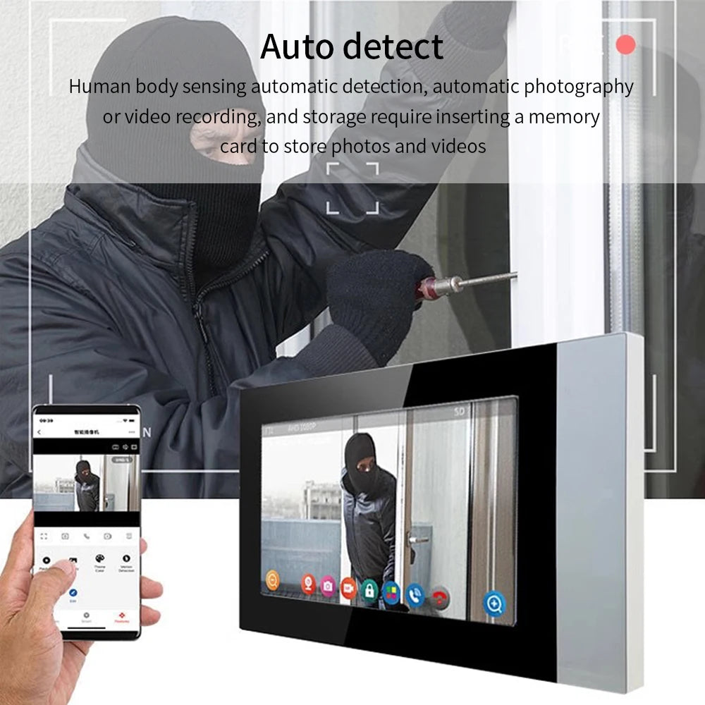 Wifi 1080P Video Intercom Video Doorbell Color Touch Screen Camera Access Control Security IP Villa RFID Support Tuya App