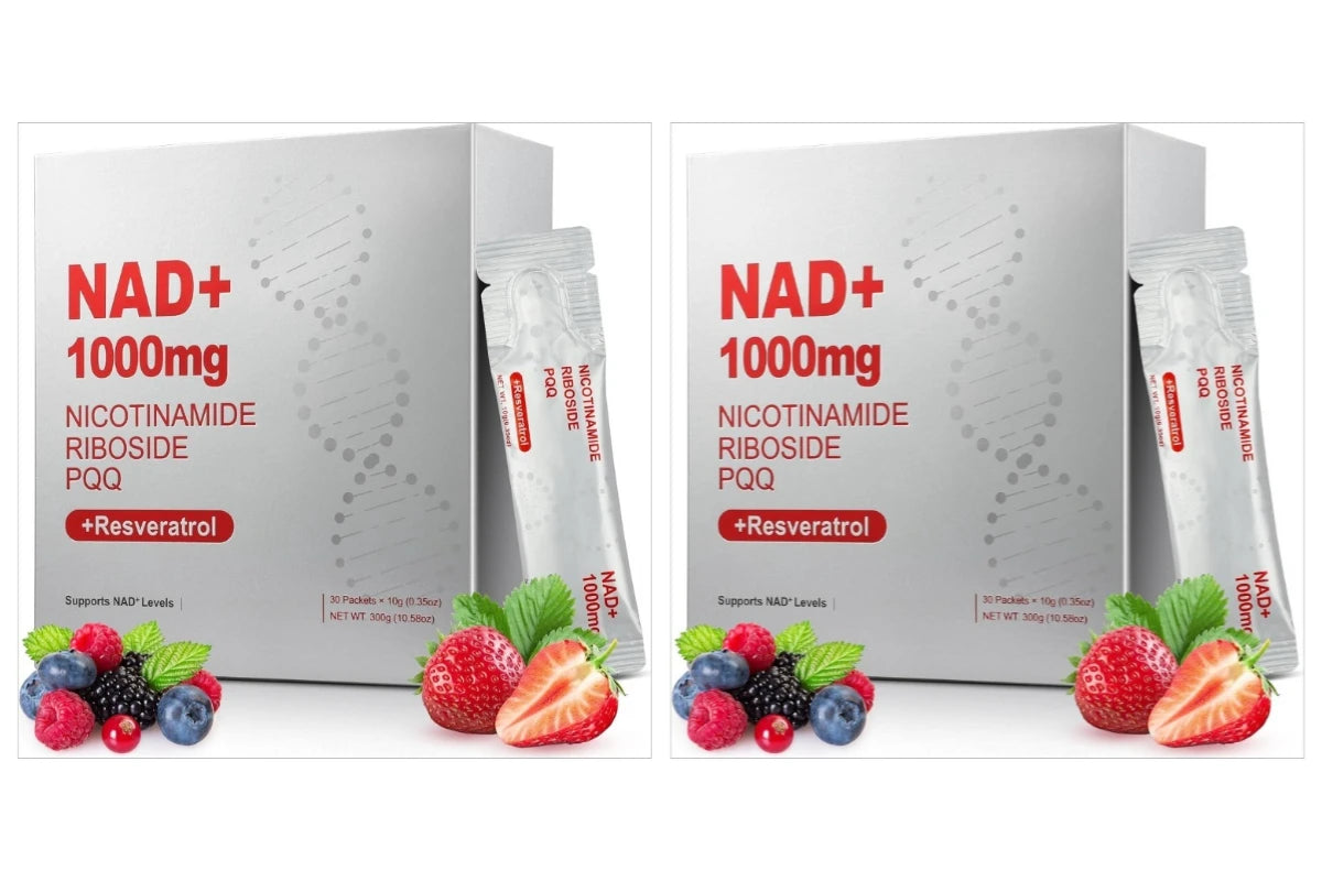 NAD+ Liquid Supplement, 1000mg High-Potency with Resveratrol PQQ, Support Cellular Energy, Focus 30 PCS