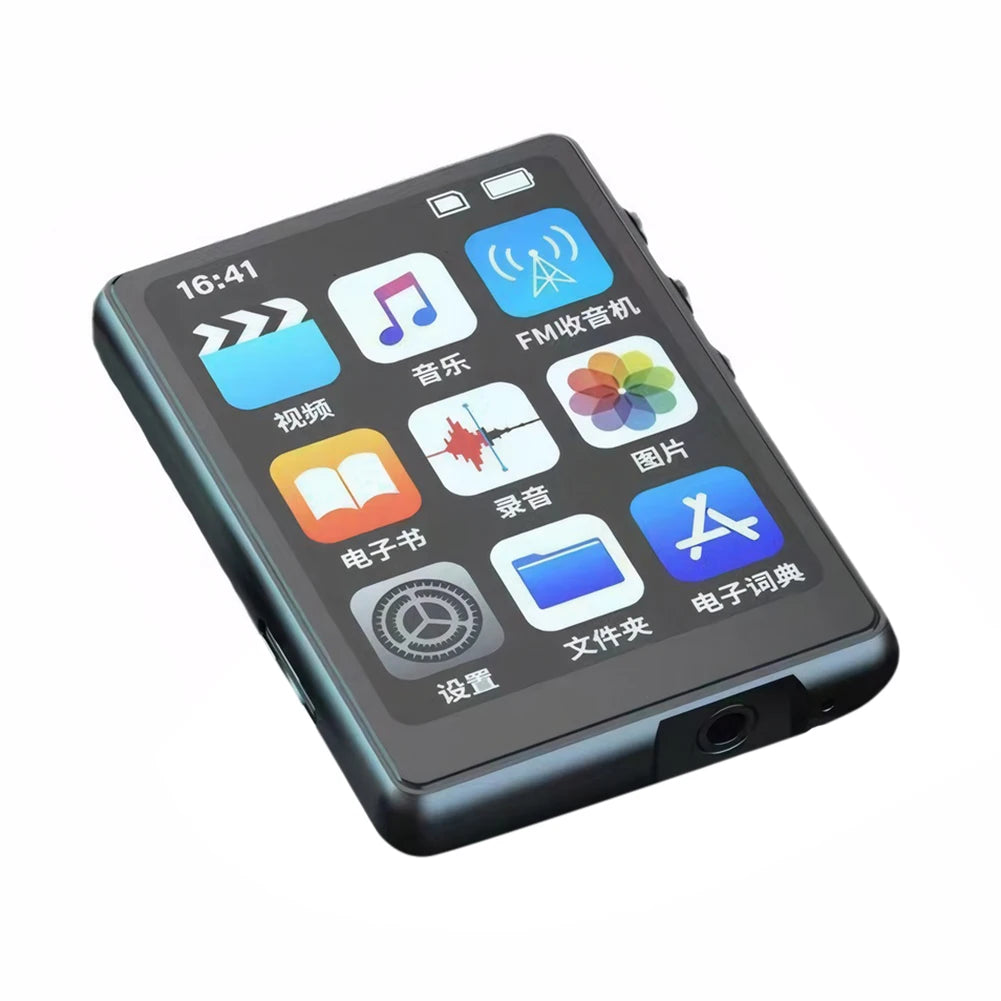 MP3 MP4 Player HiFi MP4 Walkman Full Touch Screen Bluetooth-Compatible Portable MP3 Player Support FM Radio Recording E-Book