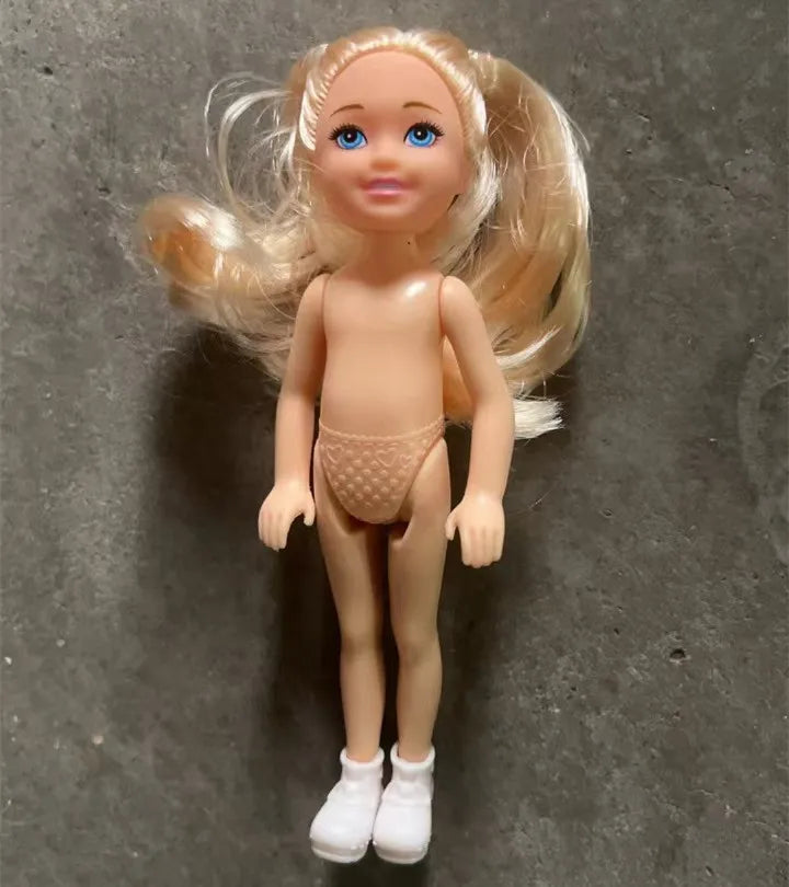 15cm BJD Dolls Shoes Multiple Movable Joints 1/12 3D Simulated Eye Dark Skin Hinge Doll Girl's DIY Dress Up Birthday Gifts Toys