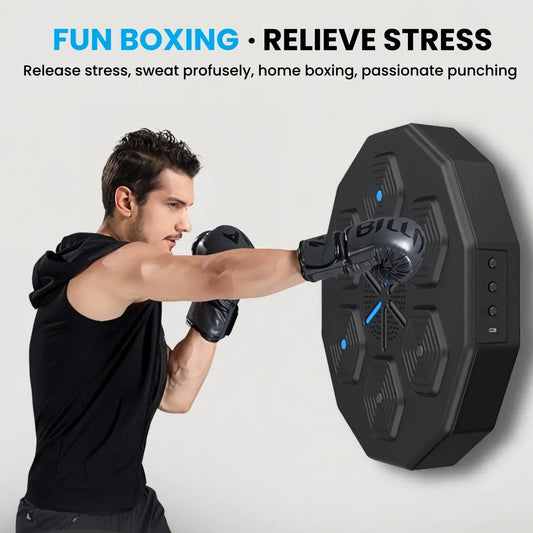 Wall Mounted Smart Musical Boxing Machine with LED Lights Smart Boxing Training Device USB Electronic Wall Mounted Boxing Mat