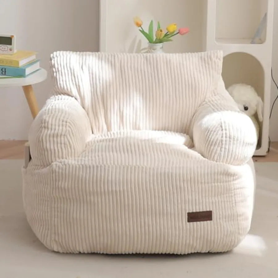 Bean Bag Chair Stuffed Toddler Bean Bag Sofa with Filler Bean Bag Chair for Boys and Girls Lazy Sofa with Pocket Floor Chair fo
