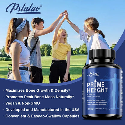 Prime Height Advanced Height Growth - with Vitamins and Calcium Zinc, Improves Bone Strength, Promotes Growth, Improve Immunity