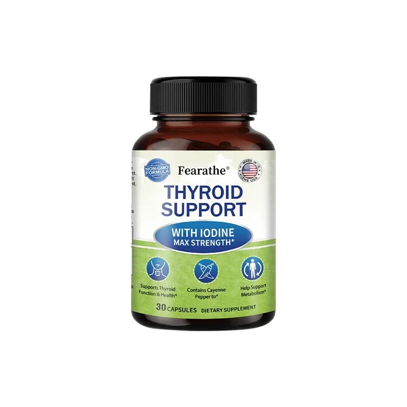 Thyroid Supplement for Men and Women - Thyroid Health, Metabolism, Energy and Focus Formula - 120 Capsules,Non-GMO