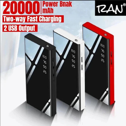 30000mAh LED Digital Display Portable Charger External Battery Suitable for iPhone and Android USB Power Bank Mini Powerbank