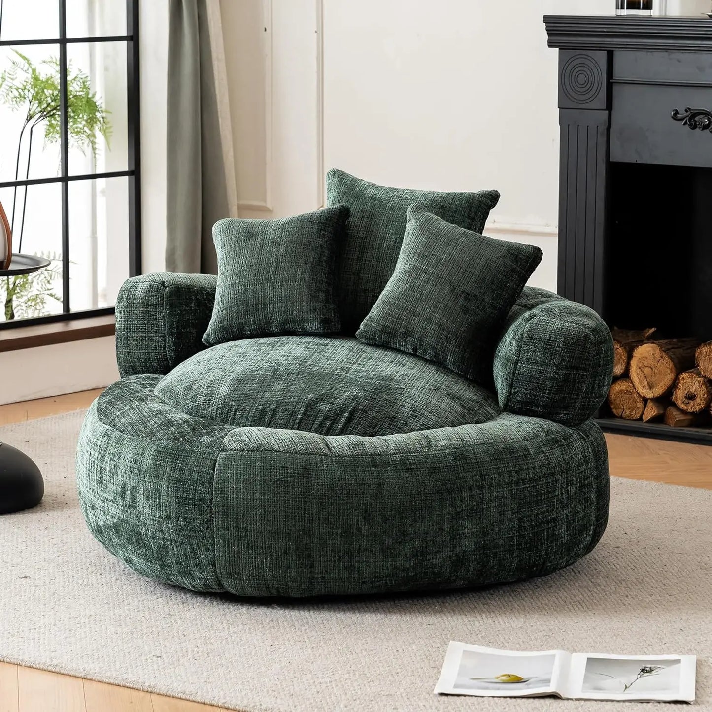 Large Oversized Bean Bag Sofa Chairs Couch with Pillows, Stuffed Round Sofa Chair , Customized Bean Bag Chairs for Adults