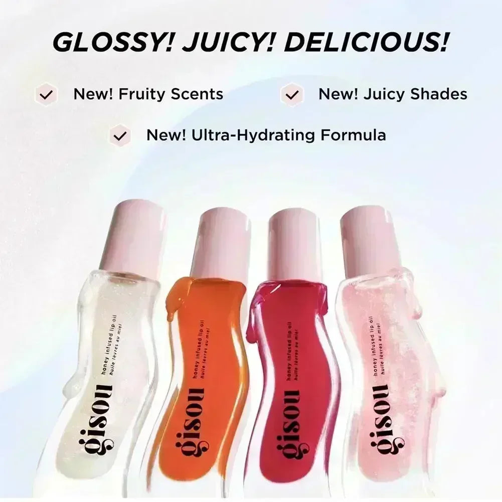 Hot Sale Gisou Moisturizing Lip Balm Lip Oil Gloss Care Of The Lips Benetitnt For Lips Plumping Exfoliating Plumping Gloss Oil