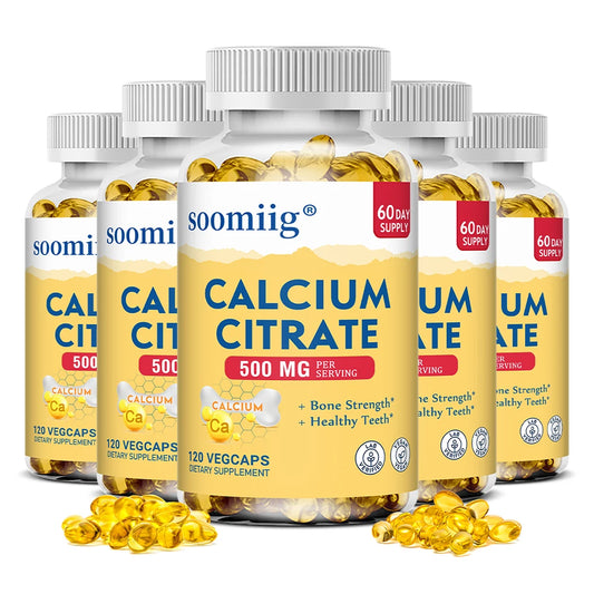 Calcium Citrate Capsules, Advanced Bone Support Blend, Gentle Digestion Formula, Vegan, Non-GMO