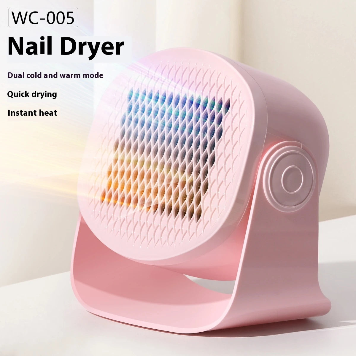 Nail Dryer Machine Quick-Dry Nail Portable Nail Dryer with 180° Rotation Hot-and-Cold Blower for Hand Foot Care