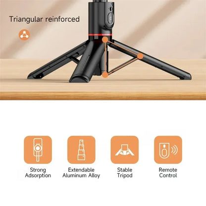 Magnetic Selfie Stick Tripod For Mobile Phone Video Recording Phone Tripod Stand Holder With Bluetooth Remote Phone Photography