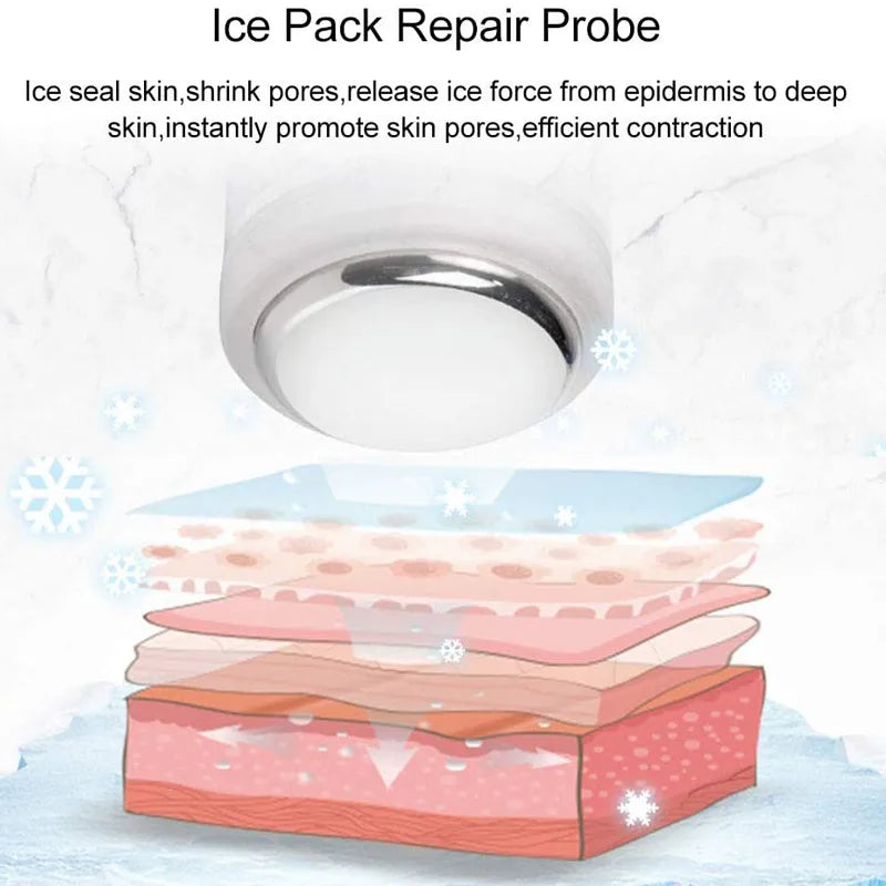 Water Oxygen Jet Machine Cold Hammer Suction Blackhead Facial Moisturizing Spray Injection SPA Micro Bubble Cleansing Instrument