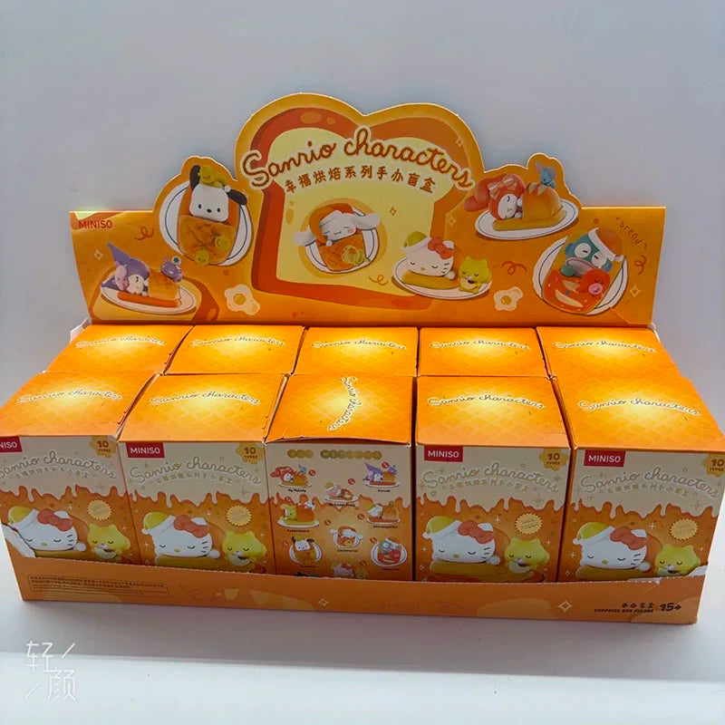 MINISO Sanrio Happy Baking Series Figice Blind Box Genuine Trendy Toy Surprise Gift for Girls