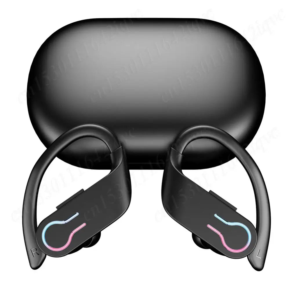 Q63 Wireless Earbuds Bluetooth 5.3 Headphones with Earhooks Built-in Mic Earphones Waterproof Headphones Ear Buds for Sports