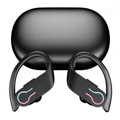 Q63 Wireless Earbuds Bluetooth 5.3 Headphones with Earhooks Built-in Mic Earphones Waterproof Headphones Ear Buds for Sports