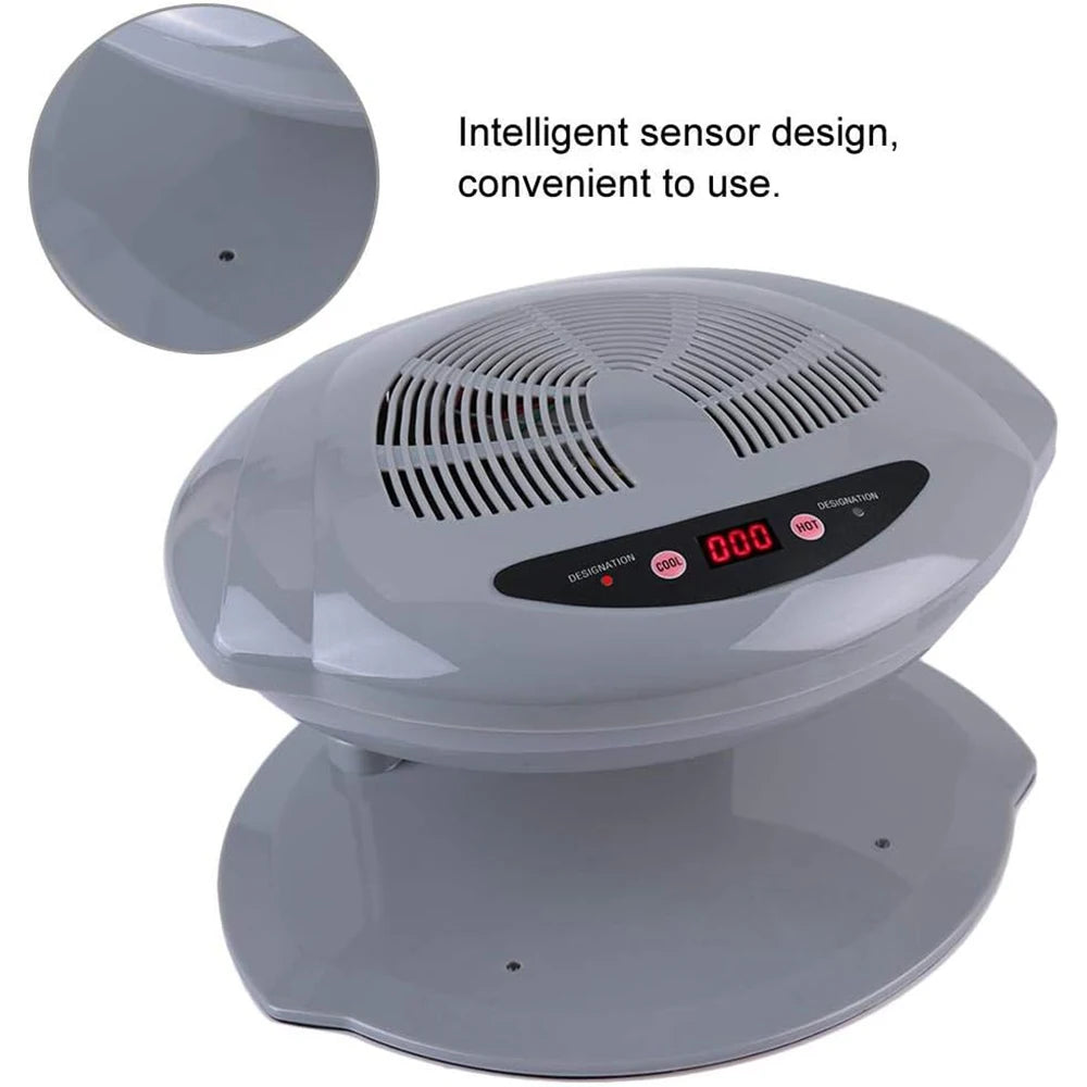 Nail Dryer Nail Fan Hair Dryer with Automatic Hot and Cold Air Function Nail Tools Suitable for Curing Fingernails and Toenails