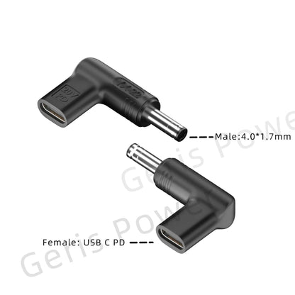 100W USB Type C PD Laptop Power Bank to Laptop Charger Converter for Asus Lenovo Hp Dell Samsung Dc Power Adapter Connector