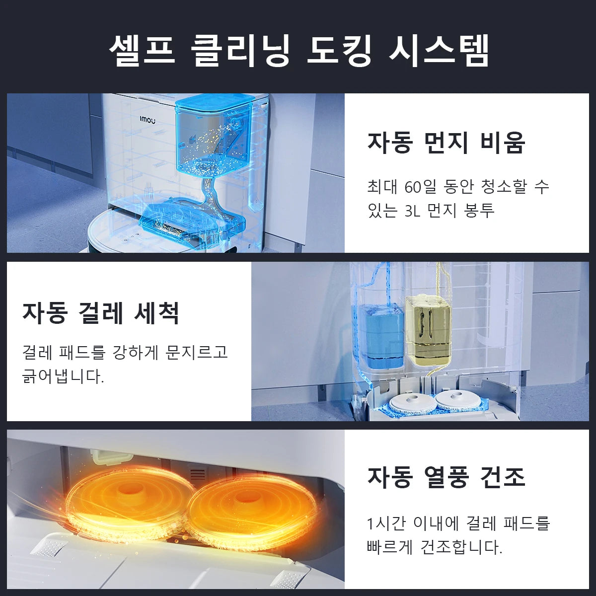IMOU Robot Vaccum RV2  Rotating Mop Cleaner Self-empty Sweeper Thin Automatic Self-cleaning Robotic Intelligent Home Appliance