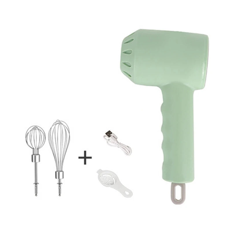 Wireless Portable Electric Food Mixer Hand Blender 3 Speeds High Power Dough Blender Egg Beater Baking Hand Mixer Kitchen Tools - Merit Sell