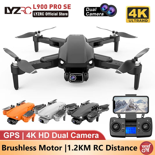 LYZRC L900 PRO SE Drone 4K Professional HD Dual Camera GPS Dron 5G WIFI FPV Foldable Quadcopter Brushless Motor RC Helicopter