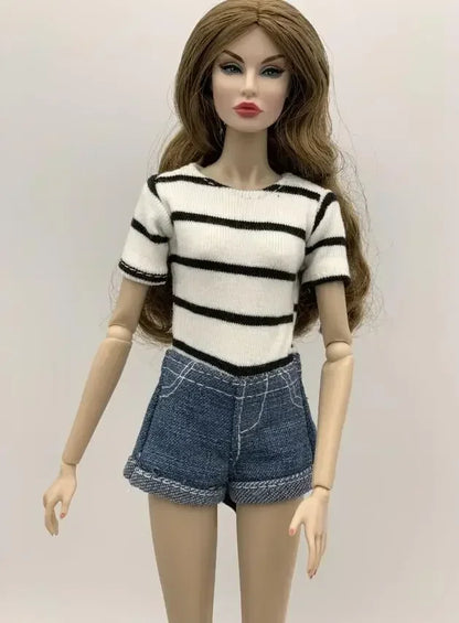 New styles Toy Doll clothes short pants black skirt Sweater for your BB dolls for your fr2 1:6 dolls BB200930