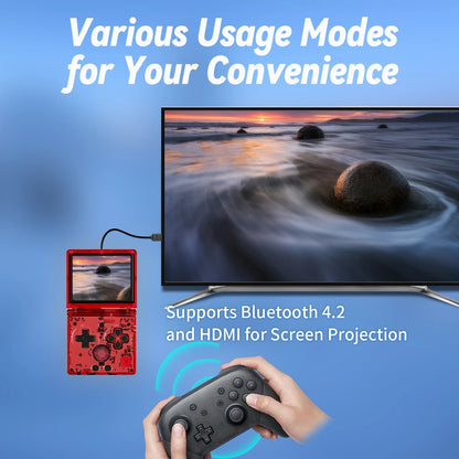 ANBERNIC RG35XXSP Flip Retro Handheld Game Console Linux 64bit WiFi Bluetooth Retro Video Gaming Console Online Play HDMI-TV Out