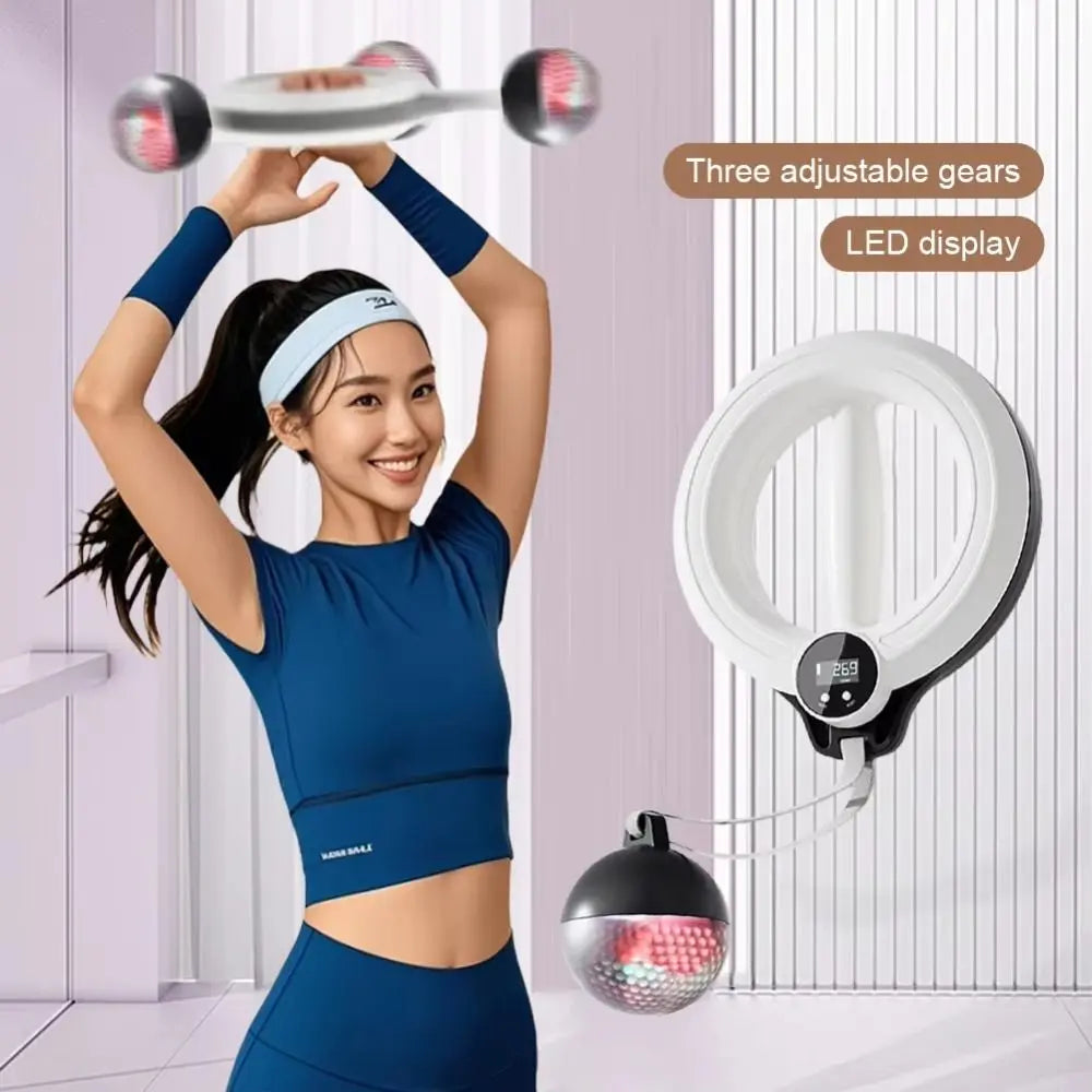Strength Training Twister Arm Exerciser Adjustable Hand-cranked Wrist Strength Trainer Non Slip with 3 Display Modes