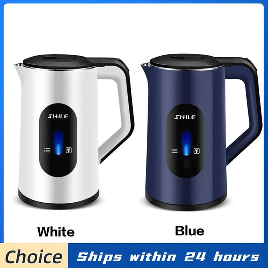 2.2L Stainless Steel Electric Digital Display Large Tea Kettle Auto-Shutoff Thermal Water Kettle 1500W Fast Boil Tea Pot Kettle