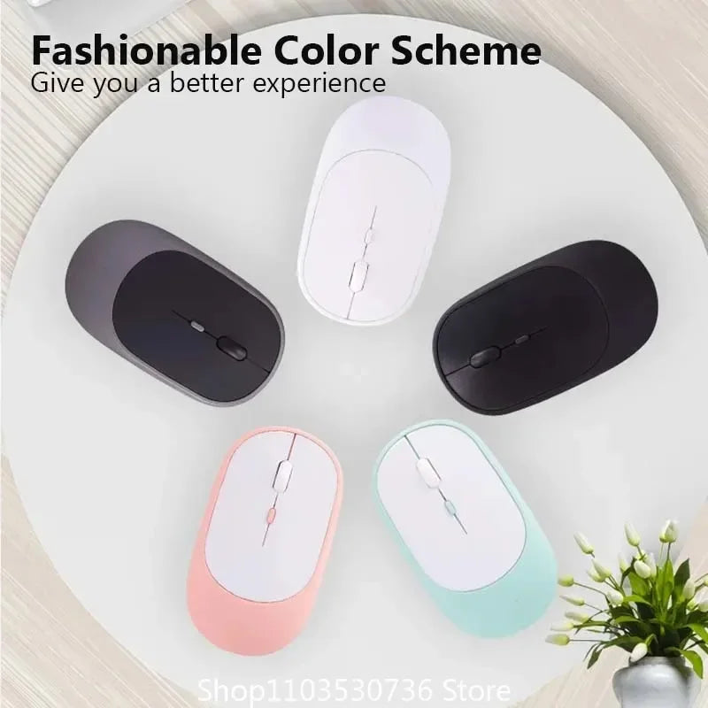 2025 New Wireless Mouse Bluetooth USB Silent Mice Adjustable DPI Ergonomic Design Rechargeable Gaming Mouse For Xiaomi Tablet