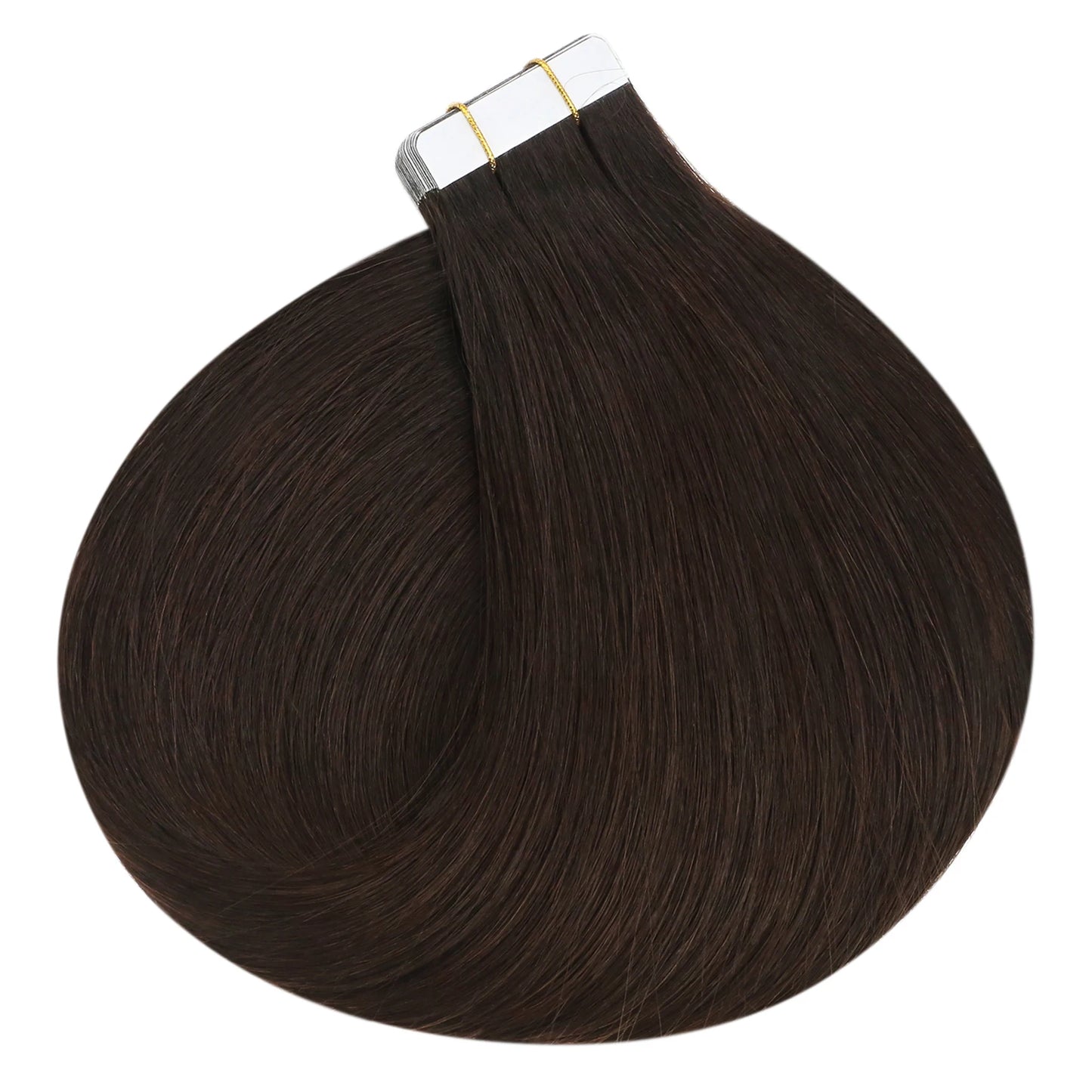 Ugeat Human Hair Tape in Extensions Brown Hair Extensions Real Human Hair Dark Brown Remy Hair Invisible Double Sided