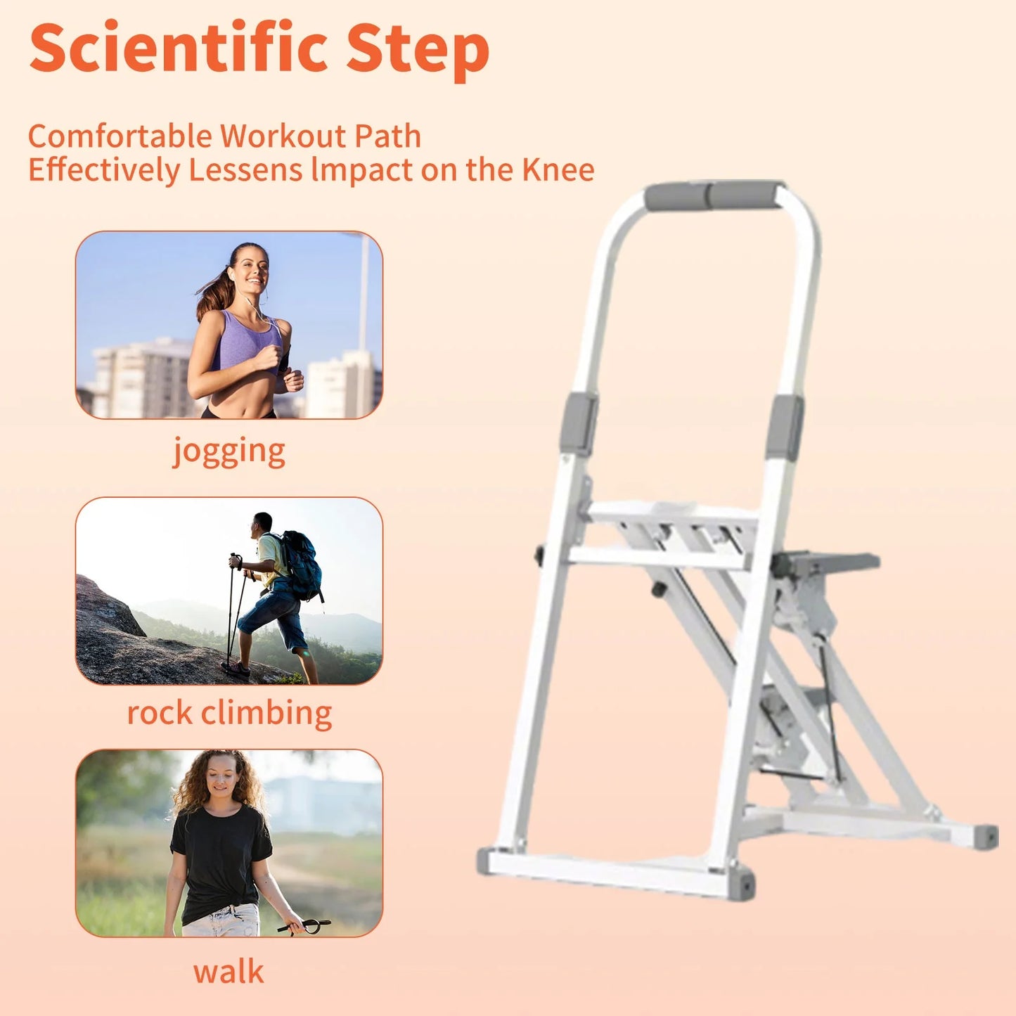 Multi-Functional Home Stepper Machine 3 Adjustable Slope Incline Levels Max 150KG Load Battery-Free Manual Fitness Equipment