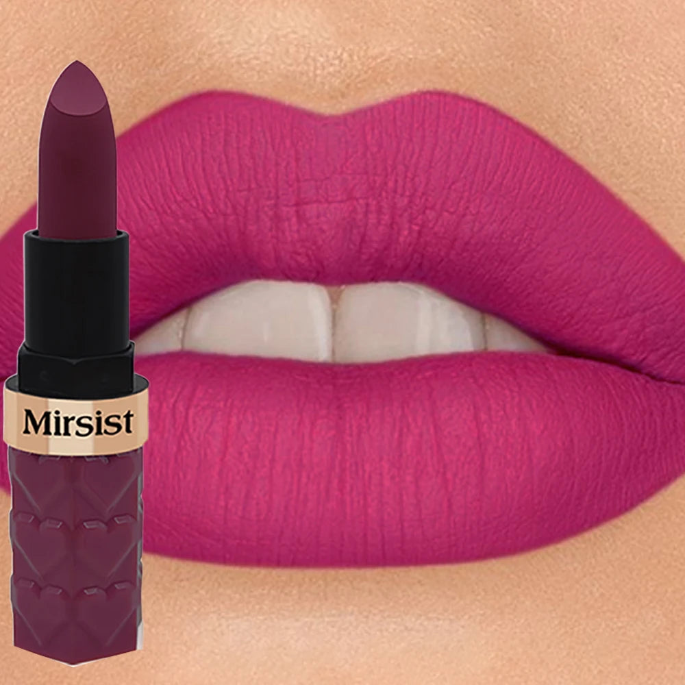 Silky Matte Velvet Nude Peach Lipstick Waterproof Long Lasting Natural Lip Stain Not Easy Fade Lip Balm Women Lip Stick Cosmetic