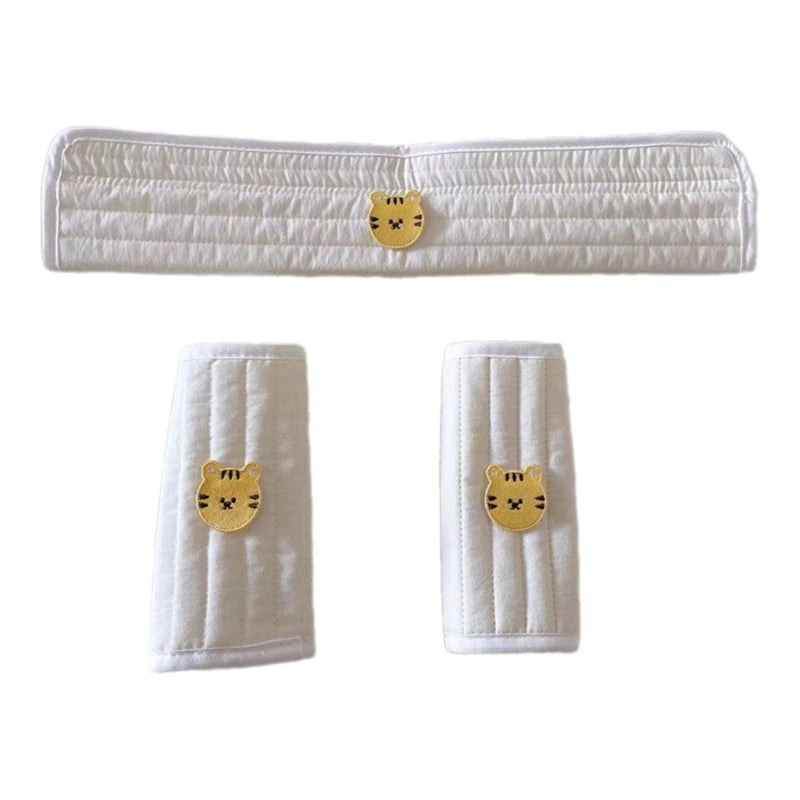 Baby Stroller Armrest Cover Protector Universal Stroller Handlebar Sleeve Cover Seat Belt Shoulder Cover Stroller Burp Cloths